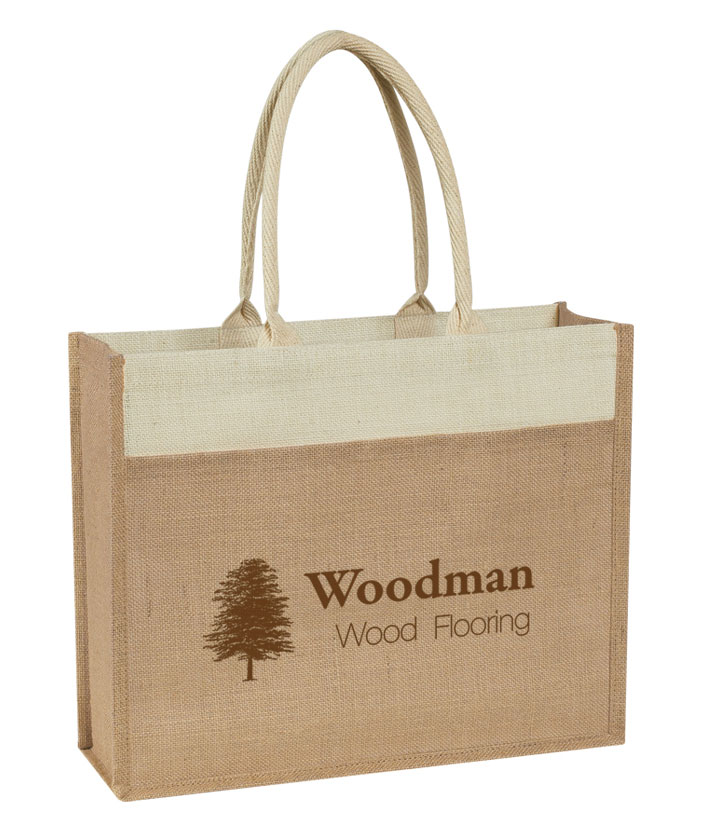 Jute Tote w/Front Pocket